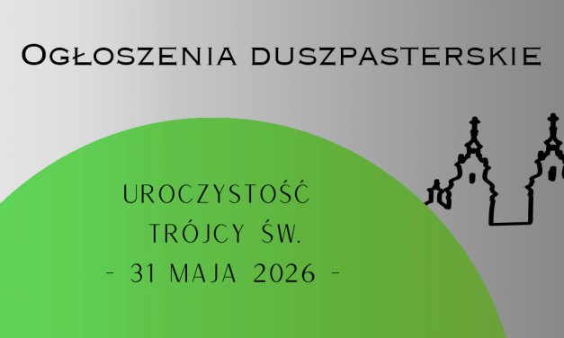 Uroczystość Trójcy Świętej, 31 maja