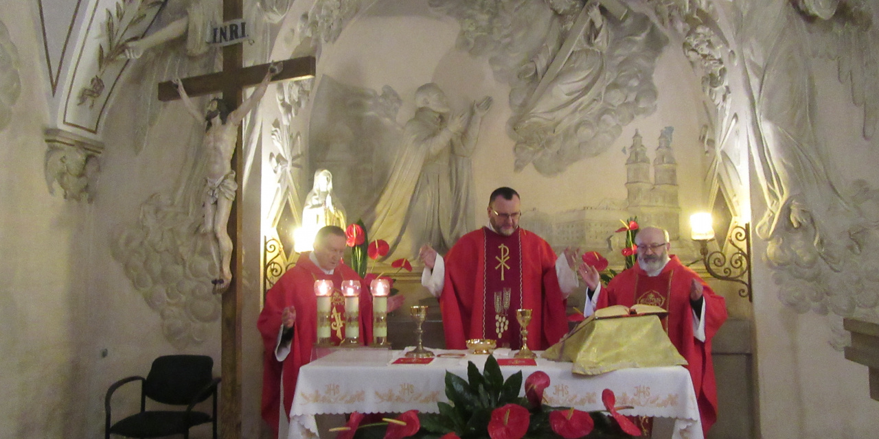 Eucharystia w kaplicy św. Andrzeja Boboli
