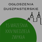 XXIV NIEDZIELA ZWYKŁA – 15 września 2024