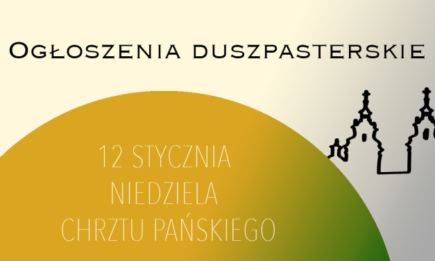 Niedziela Chrztu Pańskiego – 12 stycznia 2025