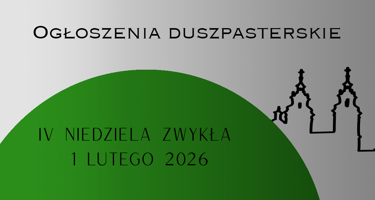 IV Niedziela Zwykła  – 1.02.2026