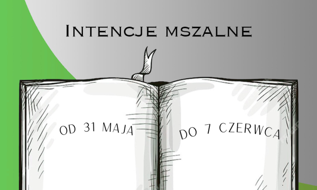 Intencje Mszy Świętych: 31.05-07.06.2026